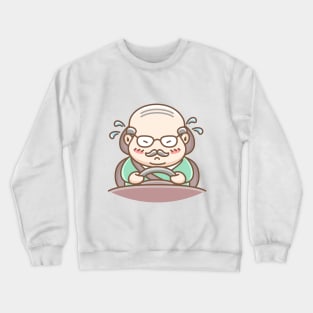 Grandpa drive a car Crewneck Sweatshirt